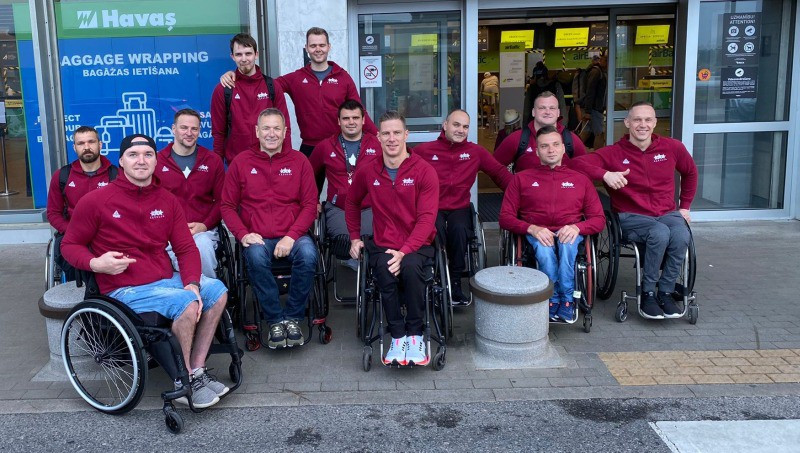 Latvijas ratiņbasketbola izlase Eiropas čempionāta mačā zaudē Spānijai