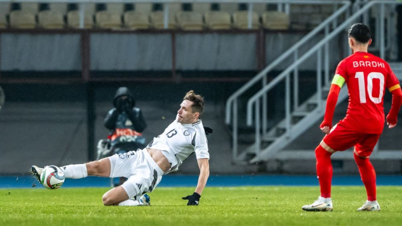 Latvijas futbolisti neizmanto iespējas un no Skopjes brauc mājās ar "baranku"