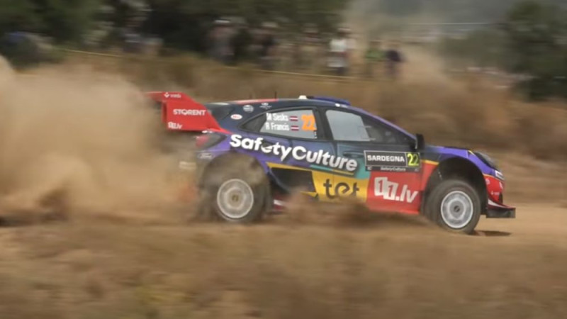 Sesks un citi WRC piloti aizvada Sardīnijas rallija shakedown