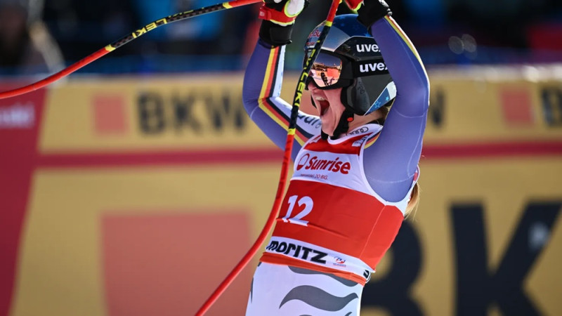 Jauniņā Aihere neļauj Vonai uzvarēt Sanktmoricas nobraucienā otro dienu pēc kārtas