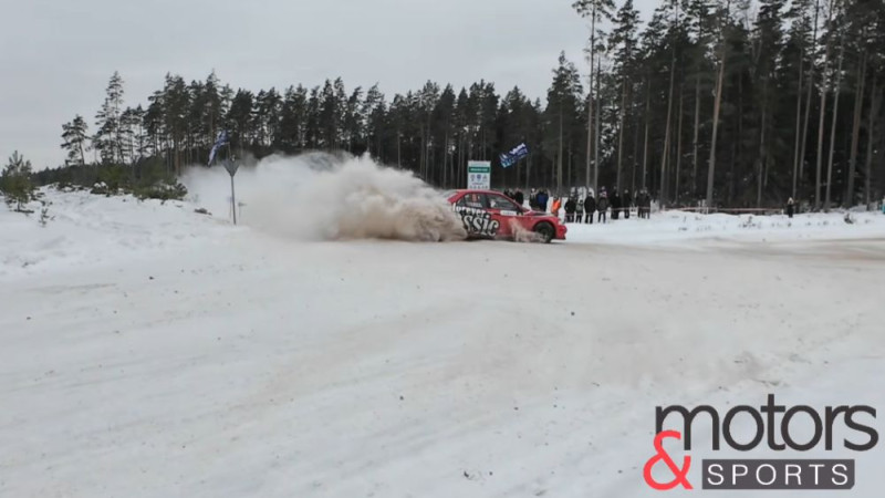 Video: Elpu aizraujošas sānslīdes ziemas rallijā "Sarma"