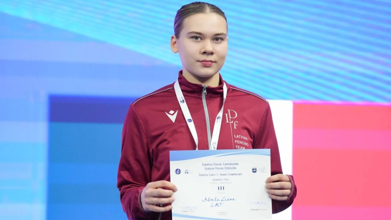 Ābele raksta vēsturi ar medaļu Eiropas čempionātā paukošanā